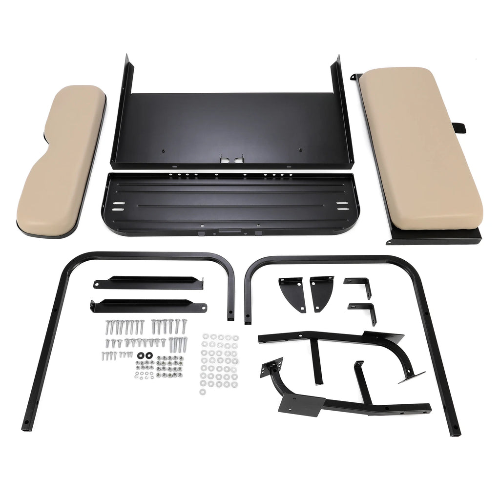 Rear Seat Kit for EZGO Marathon Golf Cart (Pre-1994) Flip-Folding Tan