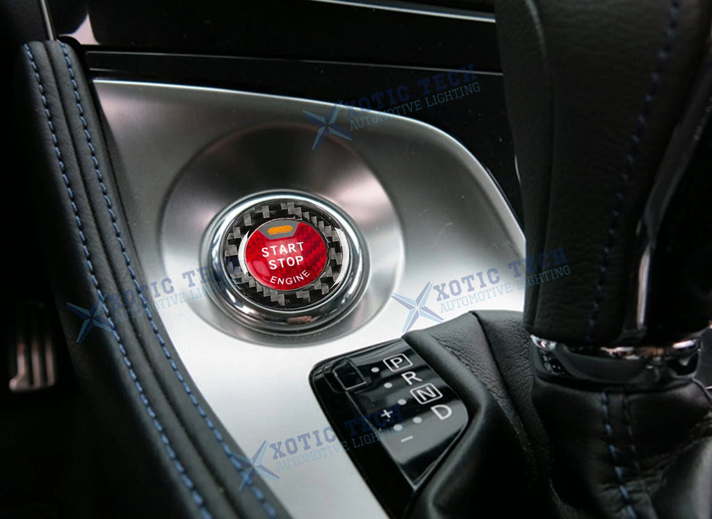 Carbon Fiber Engine Start Stop Button & Ring Covers for Infiniti Q50 Q60 (2015-2023)