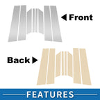 8pcs Door Pillar Window Trim for Ford Territory (2019–2021) Silver Tone