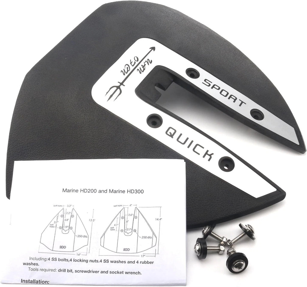 Whale Tail Hydrofoil Stabilizer for Marine Outboard Motors (40-300 HP)