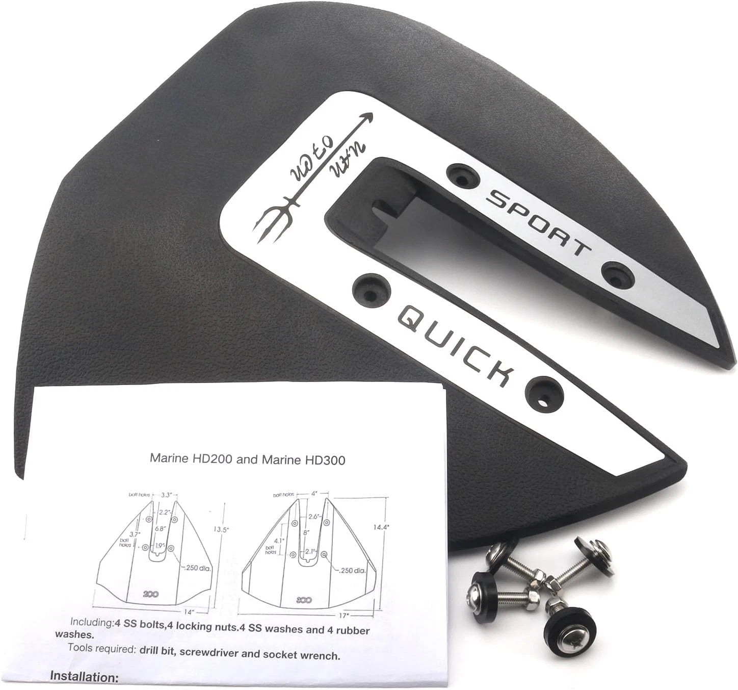 Whale Tail Hydrofoil Stabilizer for Marine Outboard Motors (40-300 HP)