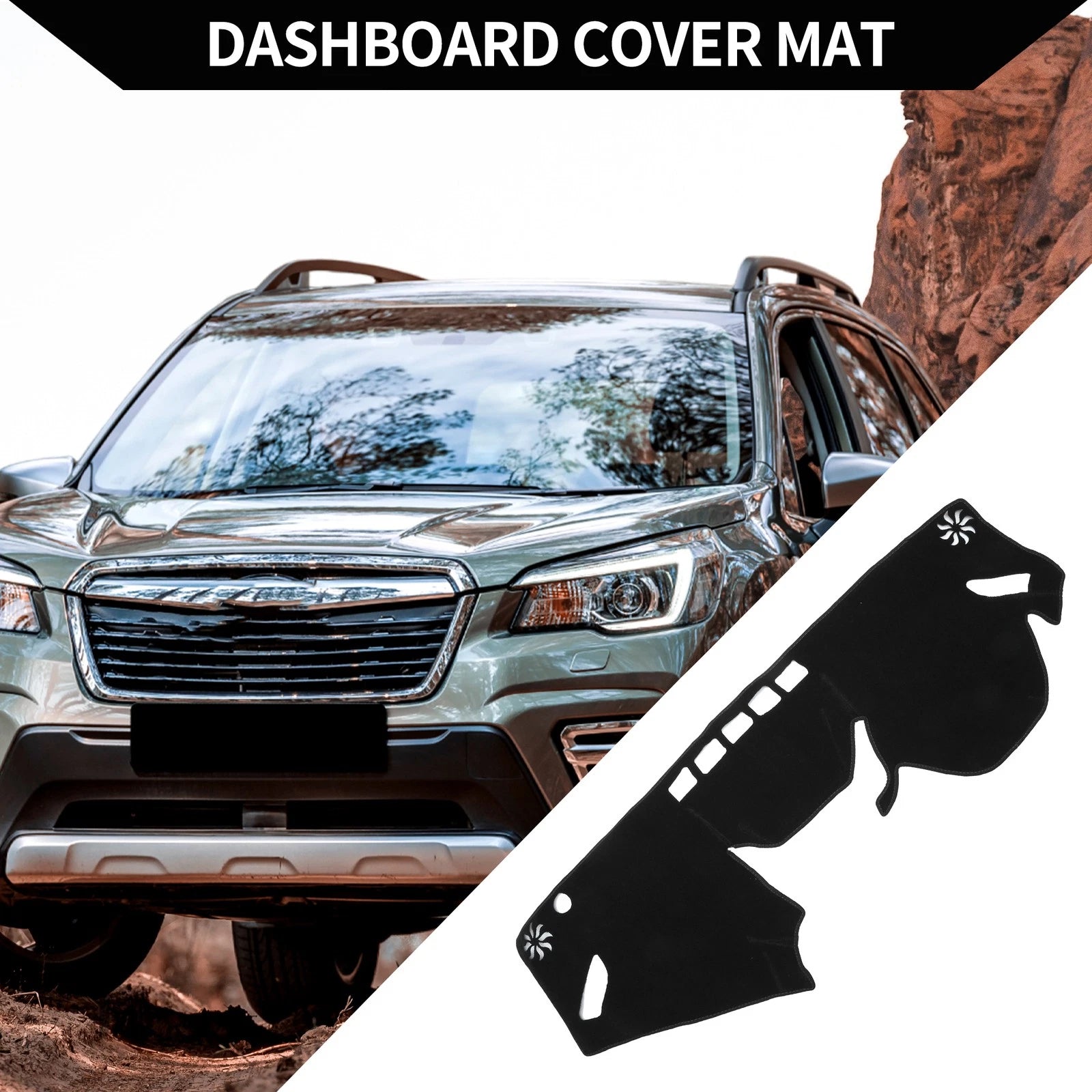 Dashboard Cover Mat for Subaru Forester (2018–2024) Black