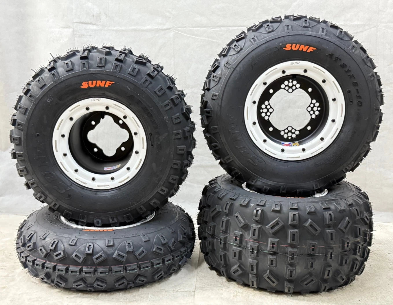 DWT G3 Beadlock Wheels & XC Sunf A035 Tires for Raptor 700 (2006–2023)