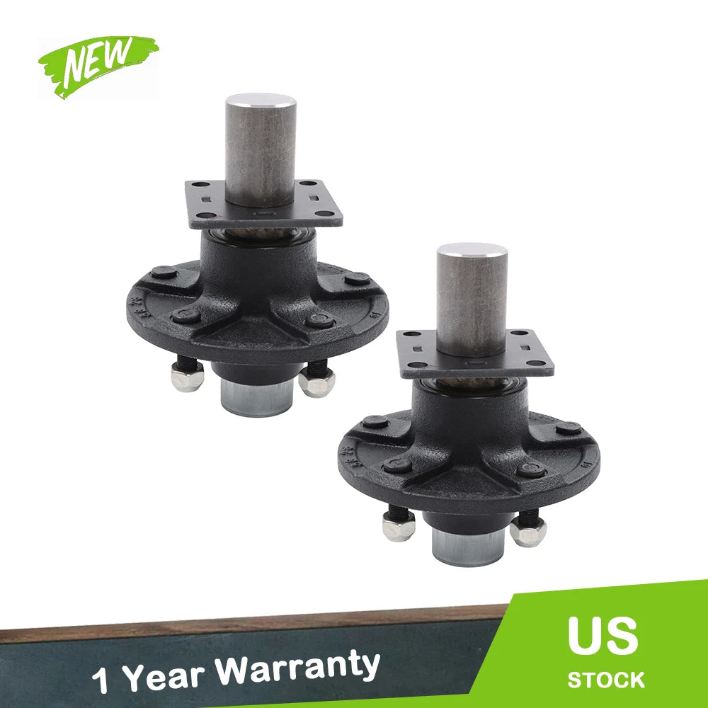 Set of 2 Trailer Hub Kits for 5x5.5" Spindle with Bearings