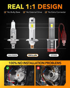 2X OXILAM LED Headlights Hi/Lo Beam 6500K 40000LM 200W for