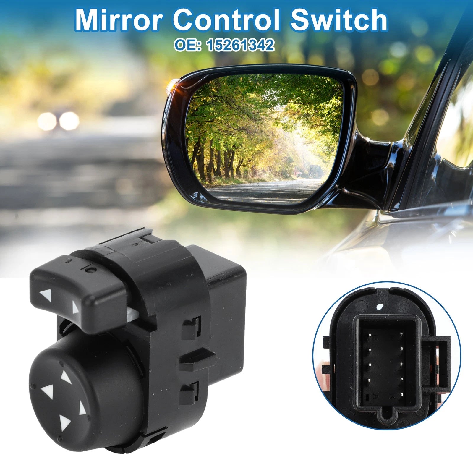 Car Mirror Switch No. 15261342 for Chevrolet Malibu (2004–2008) Plastic Black