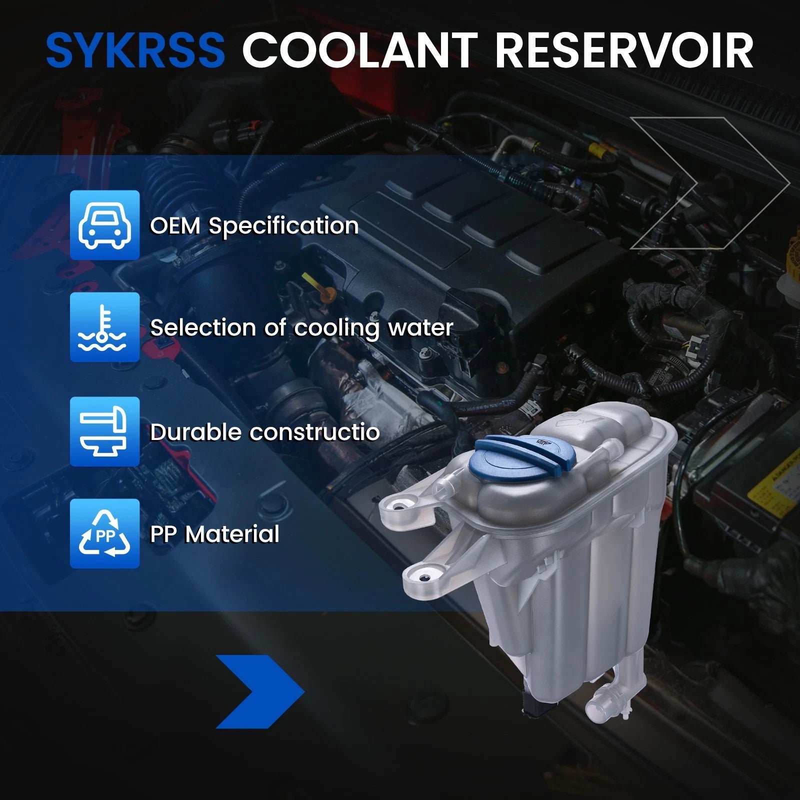 Coolant Tank for Audi Q5 2011–2016, A5 Quattro 2012–2017 (Reservoir)