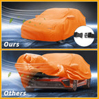 Waterproof All Weather Car Cover for Kia Forte  - Orange, Zipper