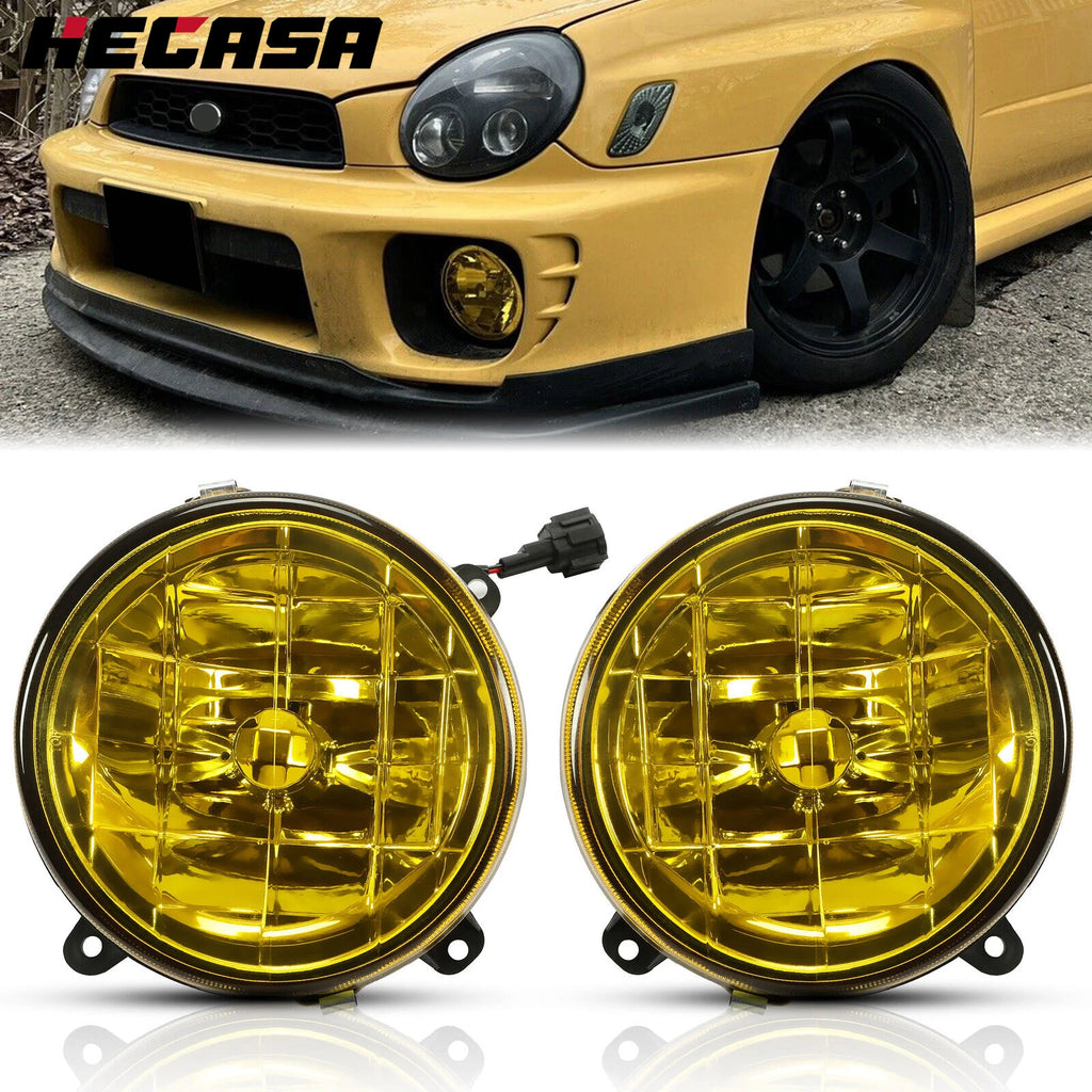Set of 2 Yellow Lens Fog Lights for Subaru Impreza RS/WRX (2002–2003)