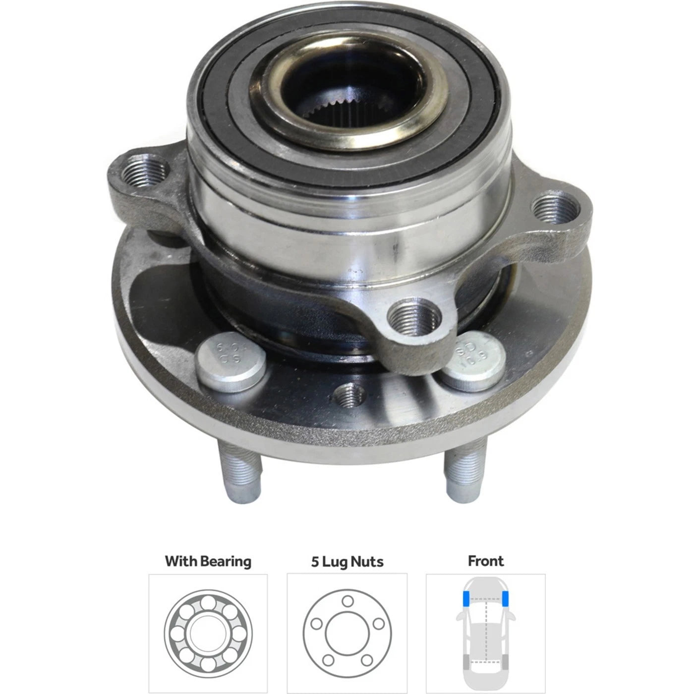 Wheel Hubs for Ford Explorer (2011–2020) Front or Rear 5 Lug with Bearing