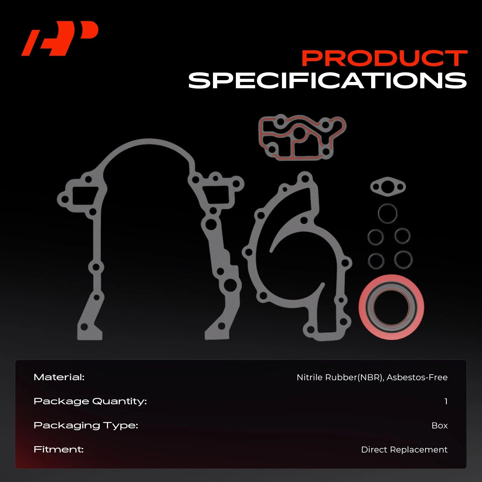 Engine Timing Cover Gasket Set for Buick LaCrosse, Lucerne (2006-2009)