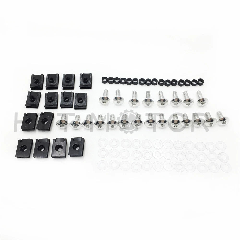 Set of 10 Fairing Bolts Kit Fastener Clips for Yamaha YZF R1 (2000–2001)