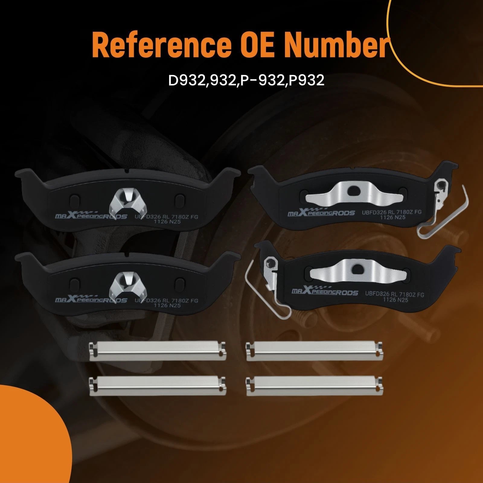 Rear Ceramic Brake Pads Kit for Ford Crown Victoria/Ranger (2003–2011)