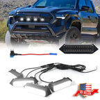 Set of 4 Smoked White LED Front Grille Lights for Toyota Tacoma (2024–2024)