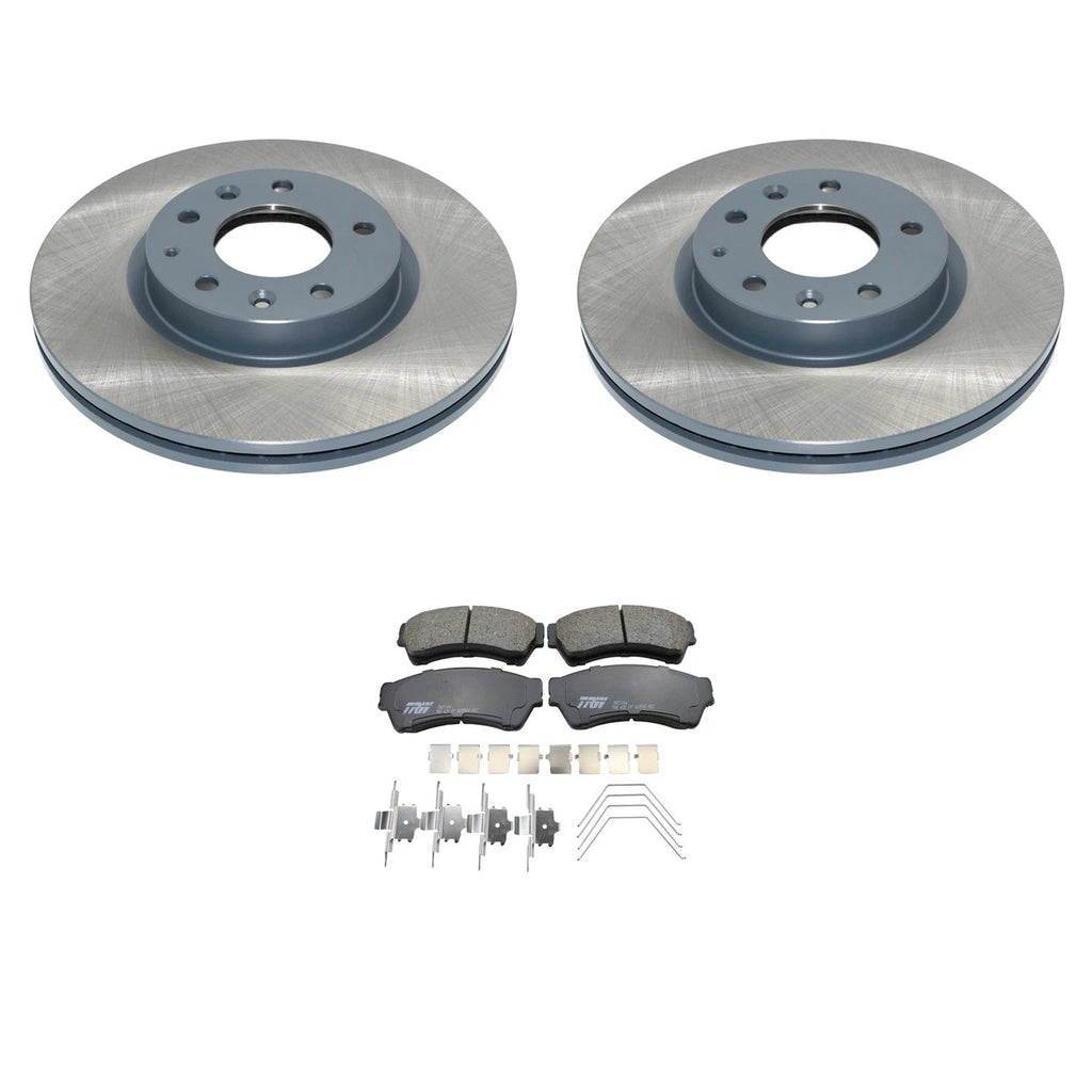 Front Rotors & TRW Pro Ceramic Brake Pads Kit for Fusion MKZ Milan (2006–2012)