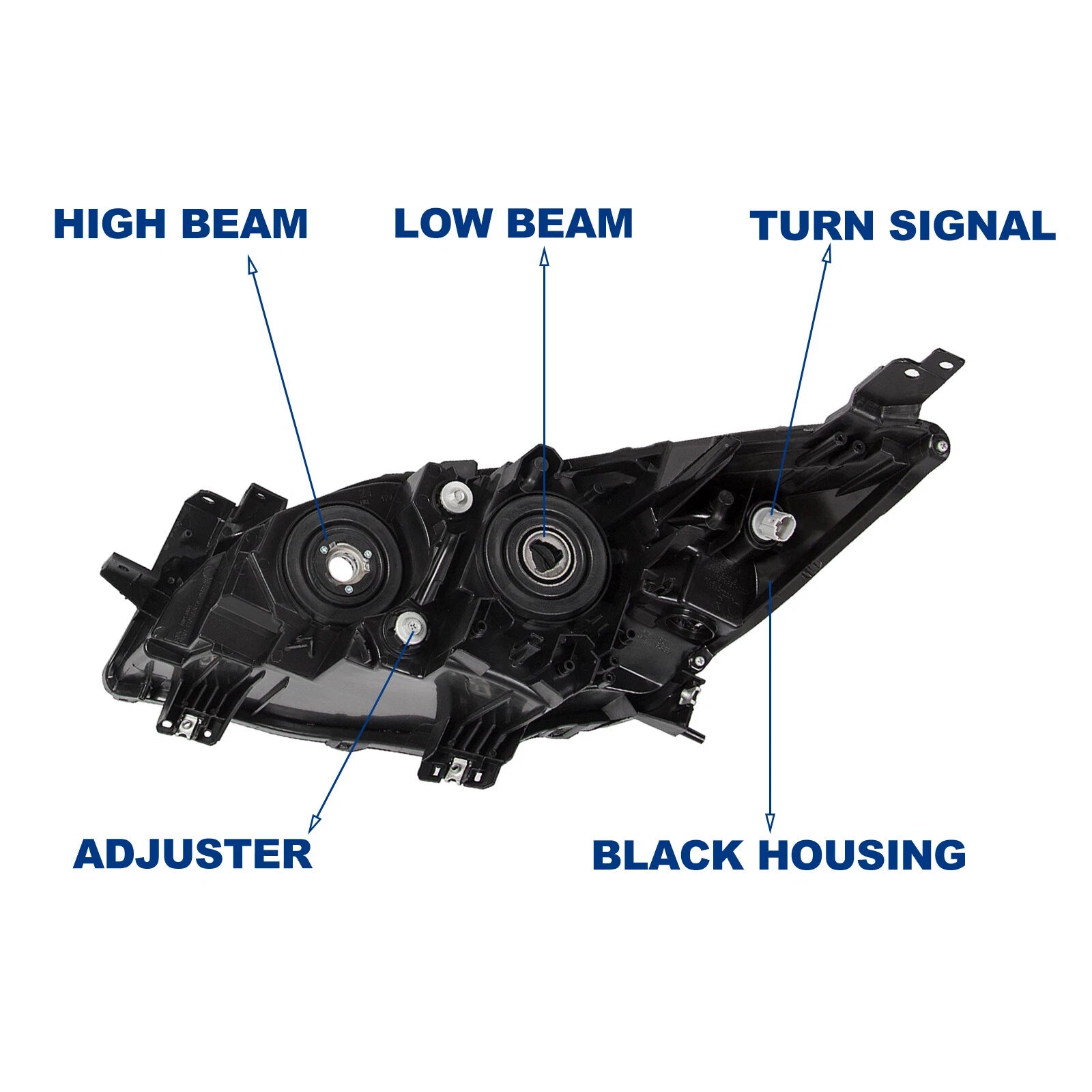 Headlight Assembly Set for Mazda 3 (2010–2013) with Projector