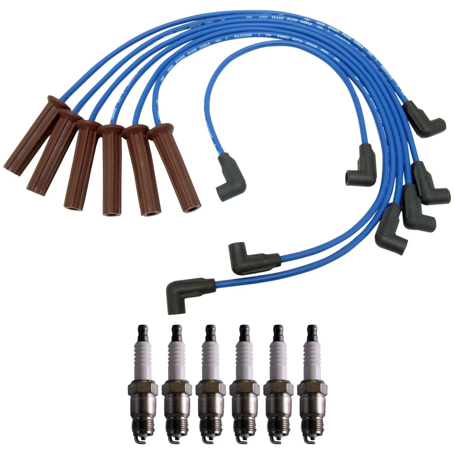 NGK Wire Set & Denso Spark Plugs Kit for Camaro Century Pickup S15 (1990–2002)
