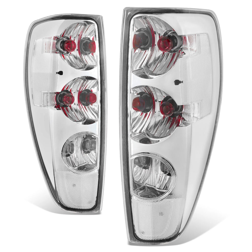 Chrome Housing Clear Lens Tail Lights for Chevrolet Colorado GMC Canyon (2004–2012)