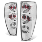 Chrome Housing Clear Lens Tail Lights for Chevrolet Colorado GMC Canyon (2004–2012)