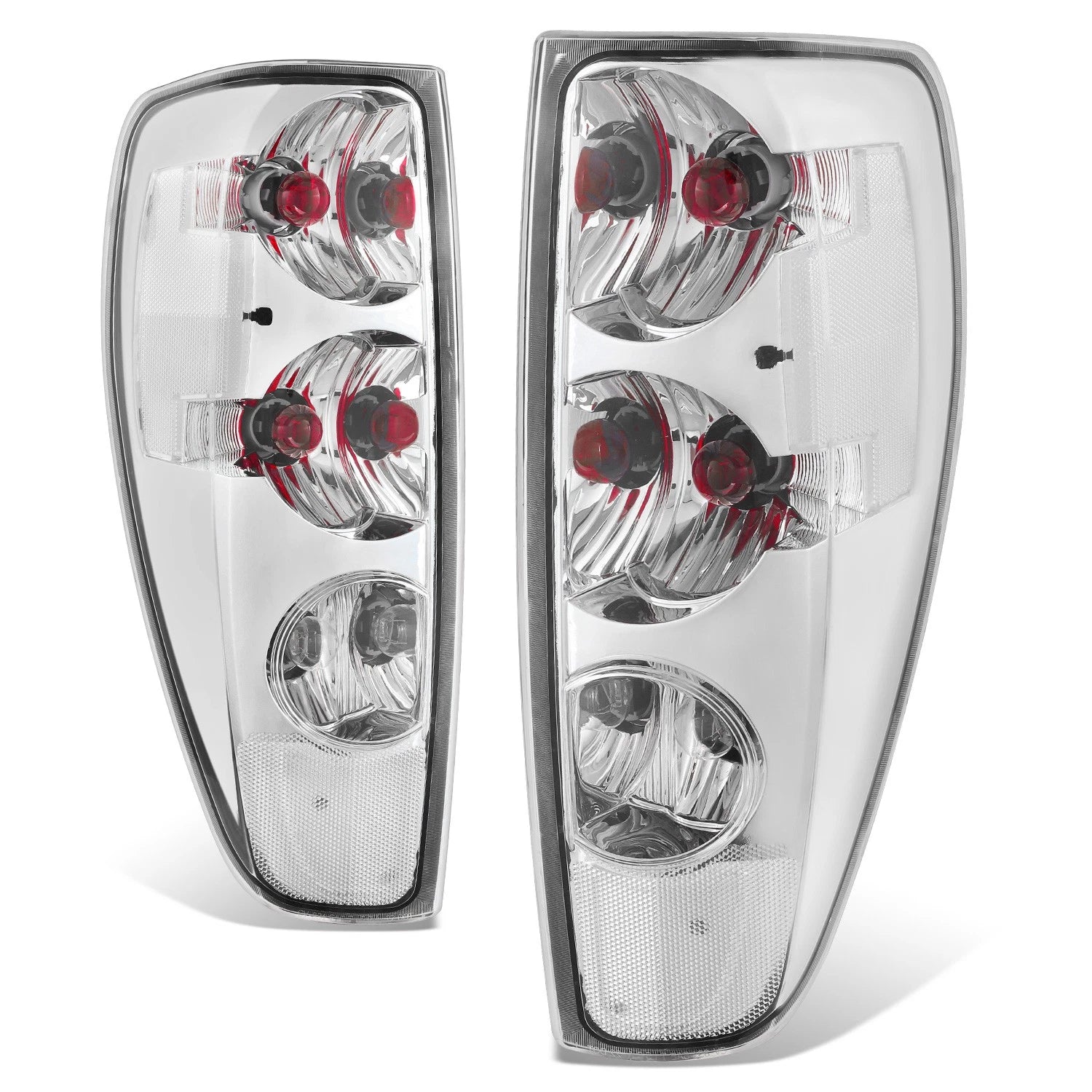 Chrome Housing Clear Lens Tail Lights for Chevrolet Colorado GMC Canyon (2004–2012)