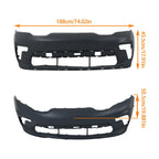 Front Bumper Cover with Sensor Hole for Dodge Durango (2021–2022)