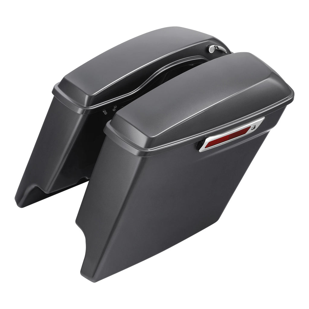5" Stretched Hard Saddlebags for Harley Road Glide (2014–2025) Gauntlet Gray
