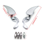 Chrome Fury Blade Running Mirror for Yamaha V-Star, Warrior, V-Max, Virago