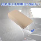 Center Console Lid Armrest Cover for Honda Accord (2003–2007) Faux Leather Beige
