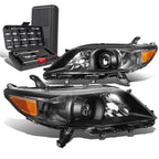 Projector Headlight Lamp for Toyota Sienna (2011–2020) - Black Amber