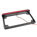Motorcycle License Plate Frame with LED Light for Motorcycle