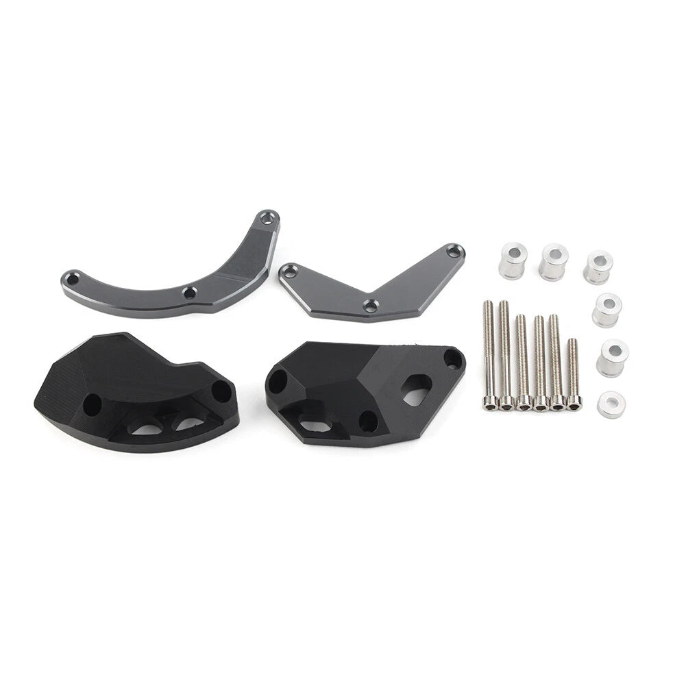 Set of 2 Engine Case Stator Cover Guard Slider Protectors for Kawasaki ZX-10R (2016–2019)