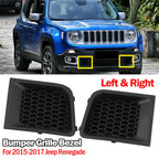 Set of 2 Front Bumper Lower Grille Bezel Covers for Jeep Renegade (2015–2020)