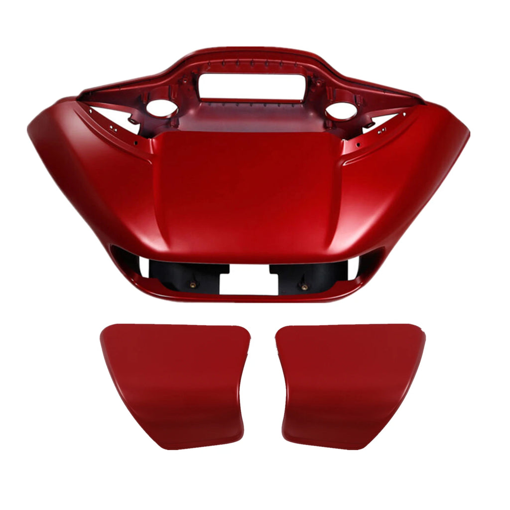 Inner Outer Fairing Glove Box Door for Harley Road Glide (2015–2023) Wicked Red Denim