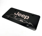 License Plate Frame Black Stainless for Jeep Wrangler JL (2018–2024)