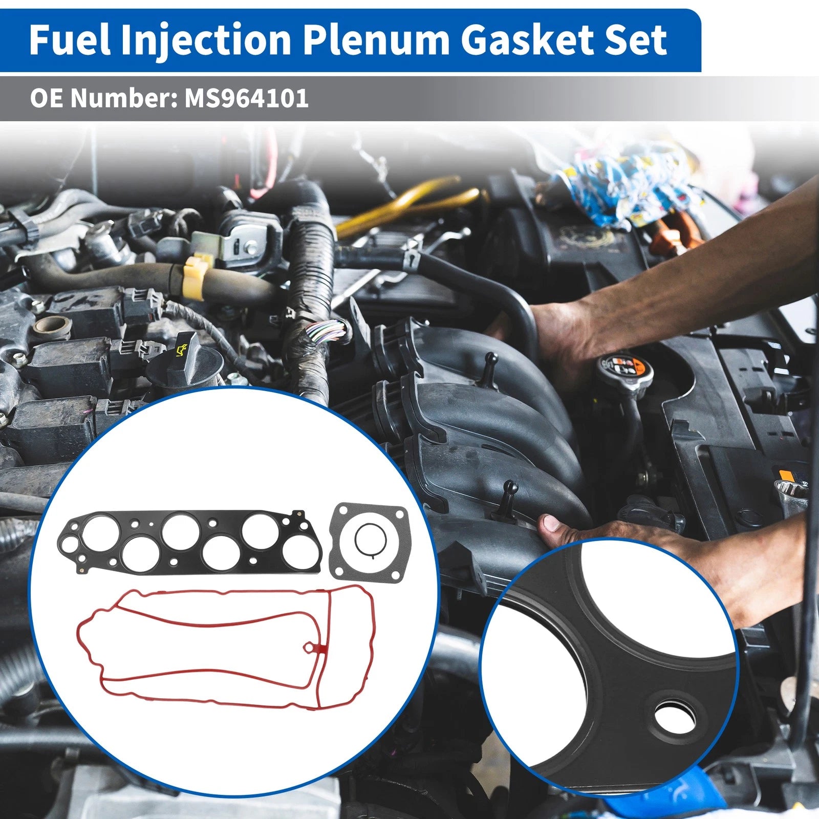 Upper Intake Manifold Plenum Gasket SGA12396 for Honda Accord (2008–2013)