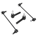 4PC Front Stabilizer Sway Bar End Link & Outer Tie Rod End Kit for Chevy Equinox (2010–2017)