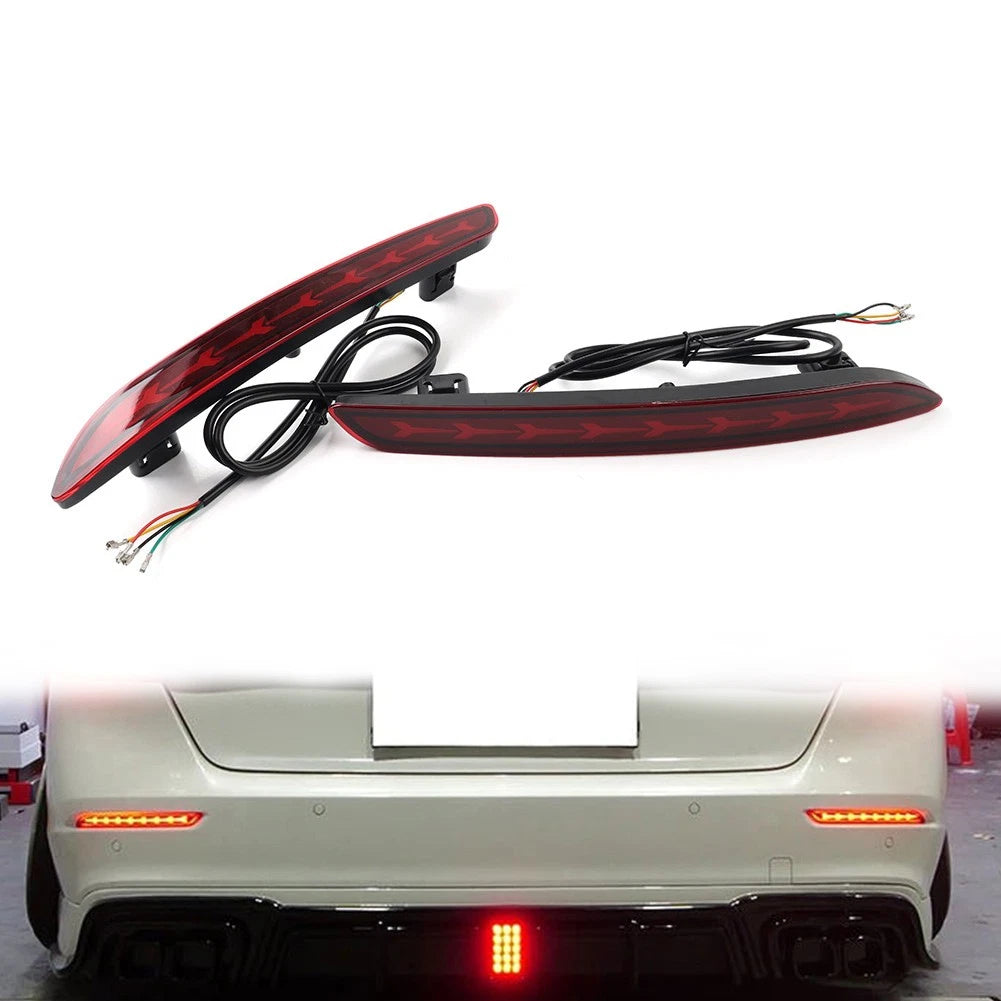 2X Rear Bumper DRL Turn Signal Light Brake Lamp for Honda Accord (2023–2024) Red