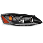 Pair of Headlights Assembly for Pontiac G6 (2005–2010) Black Housing