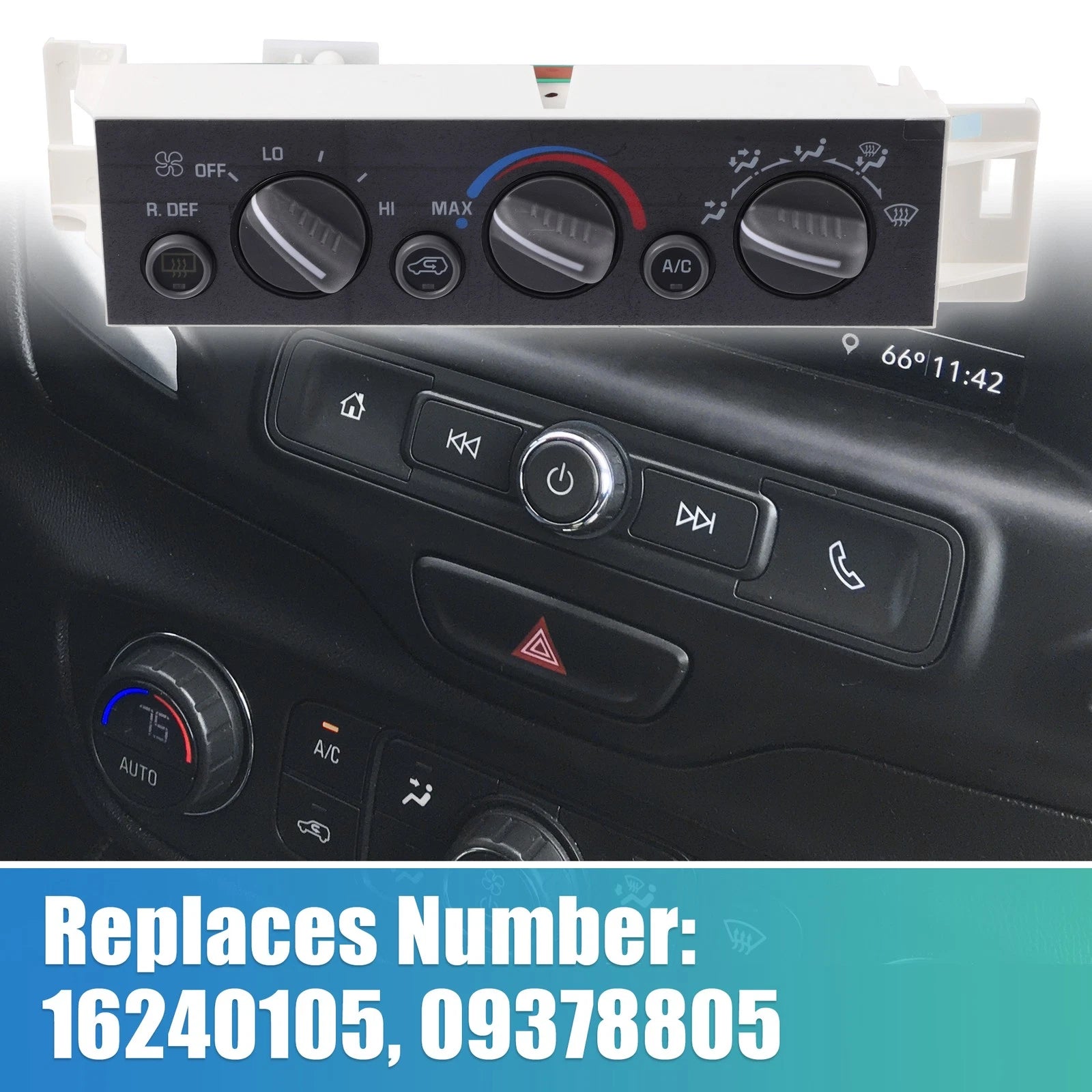 HVAC A/C Heater Climate Control Panel Switch for Chevy C1500, Tahoe (1995–2000)