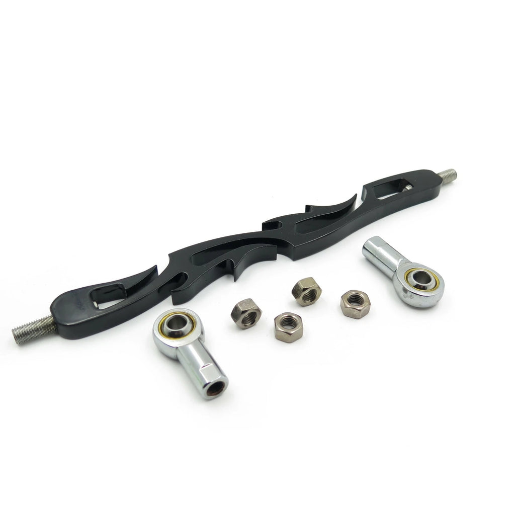 Black Slotted Flame Shift Linkage for Harley Softail (1985–2008) FLHR FLT FLHT