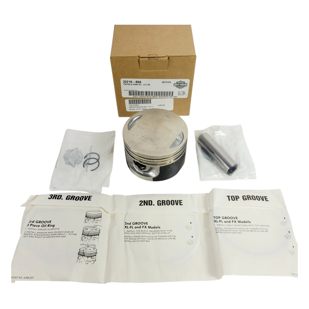 Piston & Ring Kit .010 for Harley Davidson Sportster (1991–2003) 22216-88A