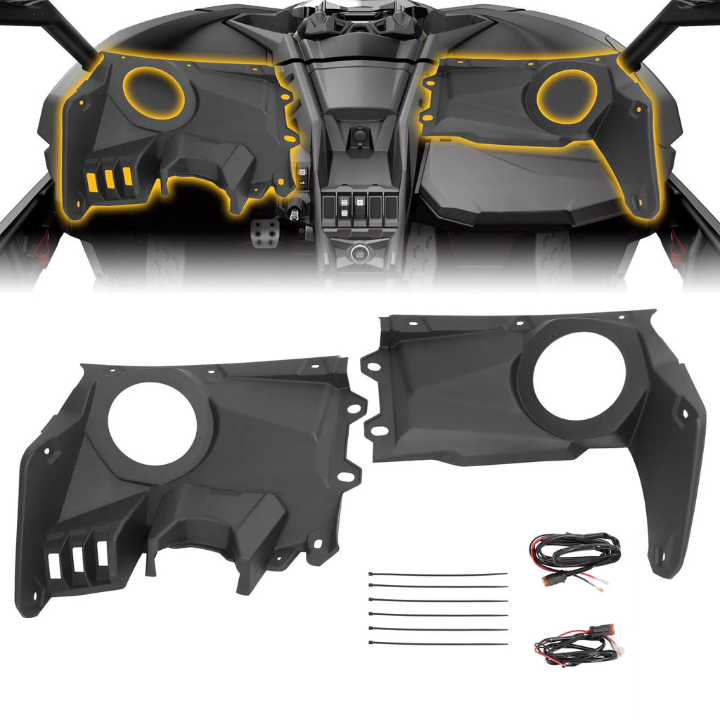 Dash Speaker Stereo Panel Mount Pods Audio Kit for Can-Am Maverick X3 (2017–2024)