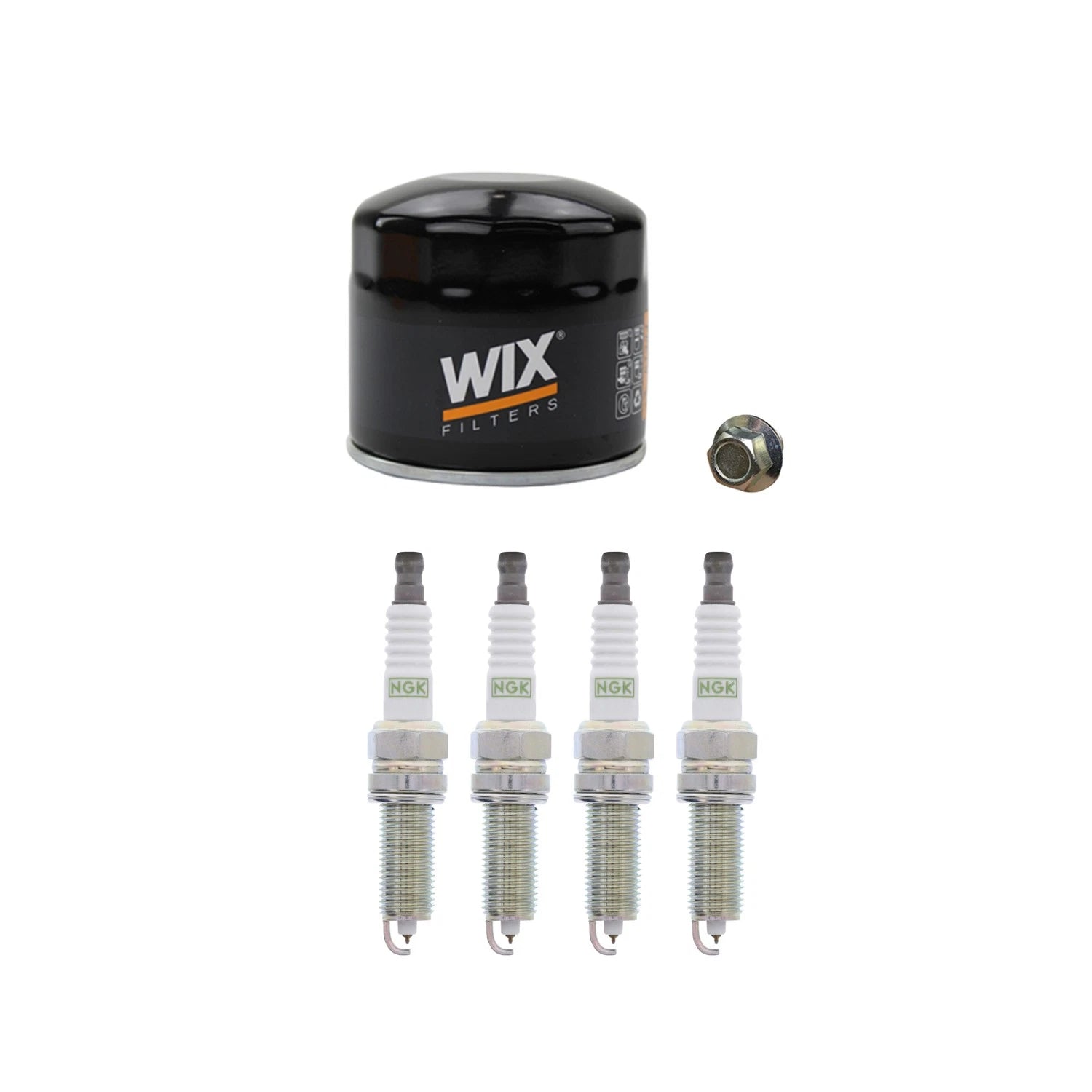 Wix Engine Oil Filter & NGK 4 G-Power Spark Plugs for Kia Rio 1.6L