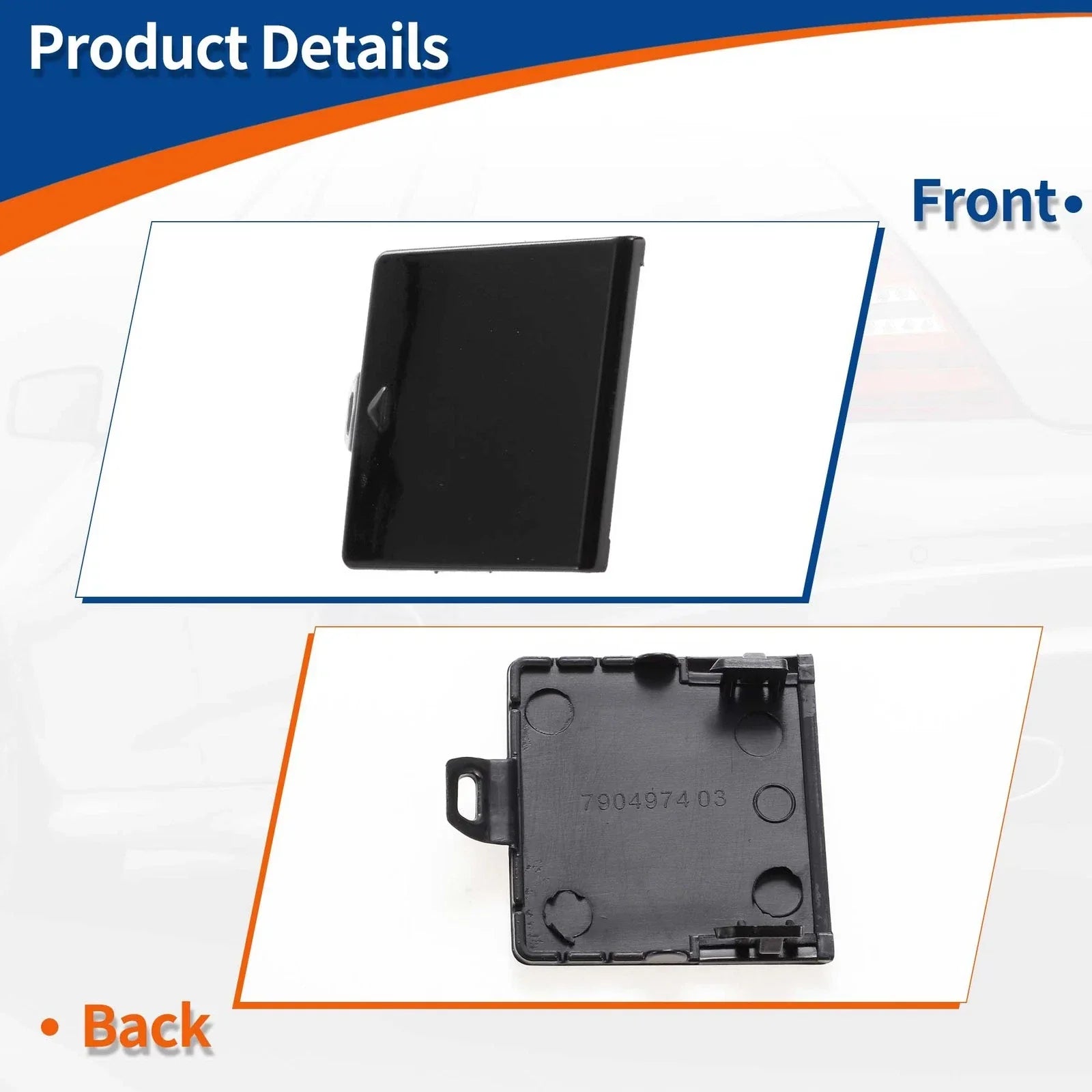 Tow Hook Cover for BMW 5 Series Black Sapphire