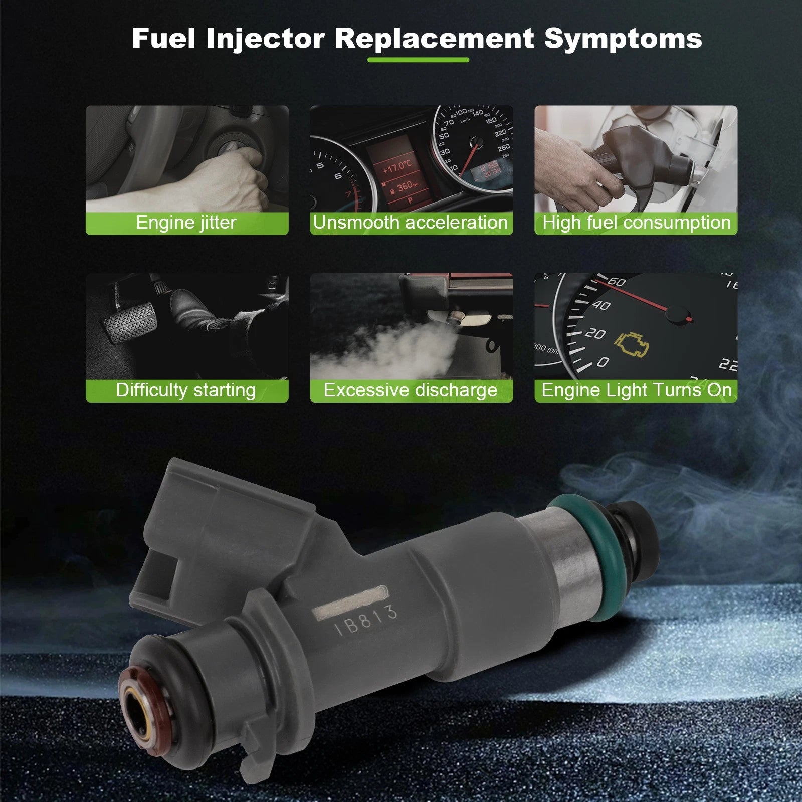 Set of 6 Fuel Injectors for Honda Accord Crosstour Acura MDX RDX RL TL TSX ZDX