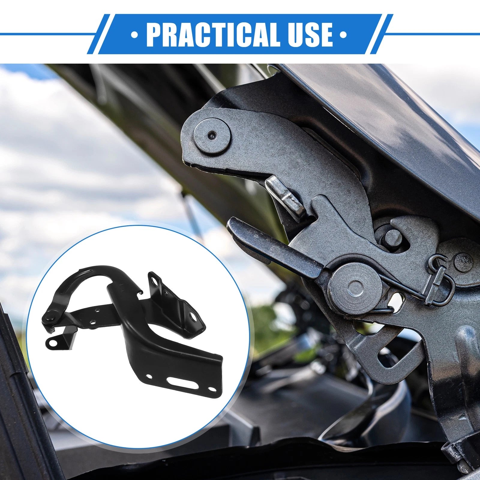 Hood Hinge for Honda HR-V (2016–2018) Left Side Metal Black