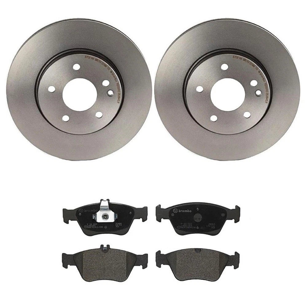 Brembo Front Brake Kit Disc Rotors Low-Met Pads for Mercedes R170 W202 W210 (1998–2005)