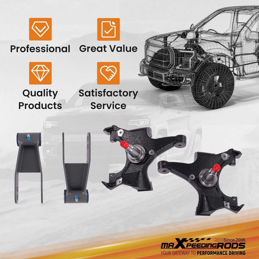 Front 2" Rear 1-2" Drop Kit for Chevrolet GMC C1500 (1988–1998)