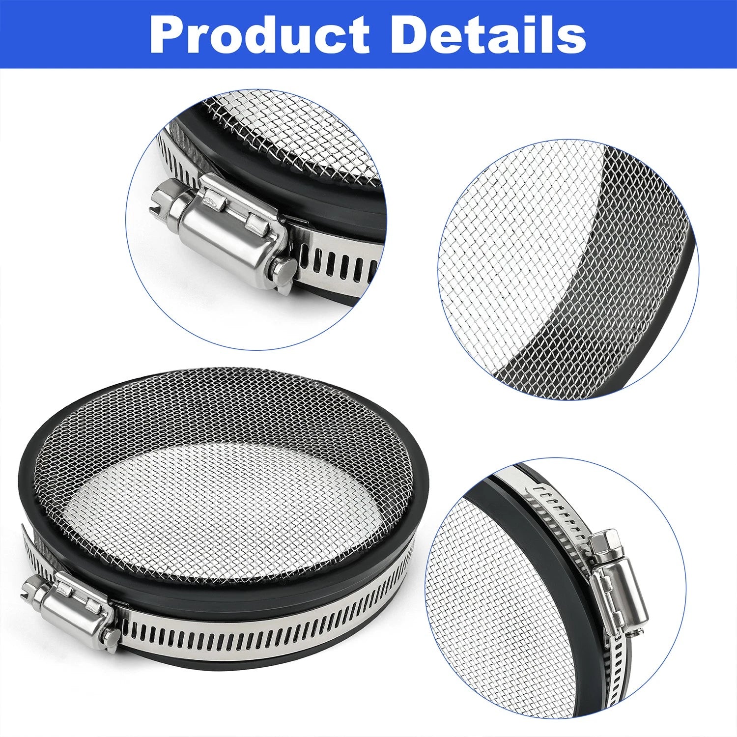 Turbo Inlet Grill Protector Guard Screen Mesh Air Inlet Filter 4" for