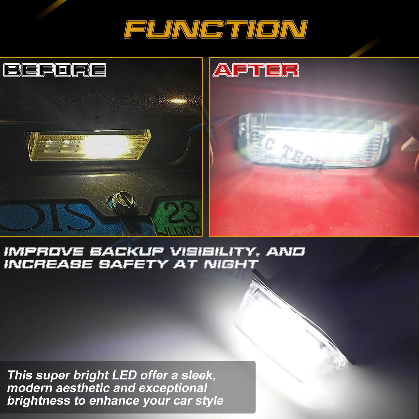 SMD LED License Plate Light for Toyota Camry Highlander Avalon (2012-2024)